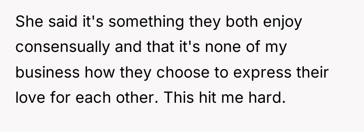 She said it's something they both enjoy consensually and that...