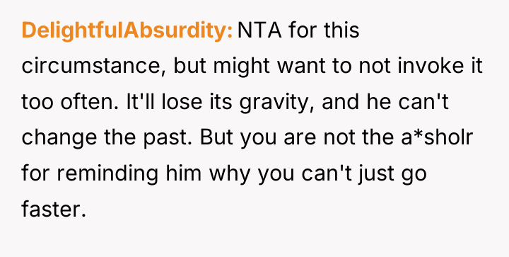 DelightfulAbsurdity NTA for this circumstance, but might want to not...
