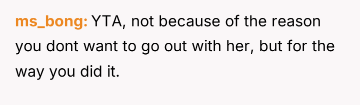 ms_bong YTA, not because of the reason you dont want...