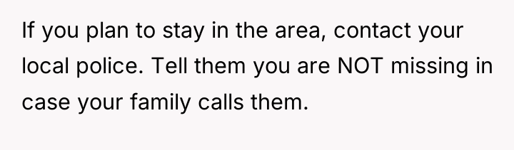 If you plan to stay in the area, contact your...