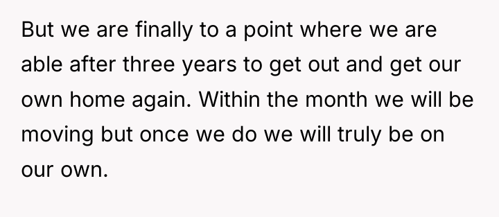 But we are finally to a point where we are...