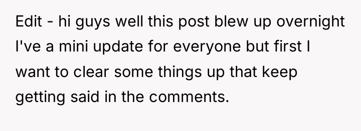 Edit - hi guys well this post blew up overnight...