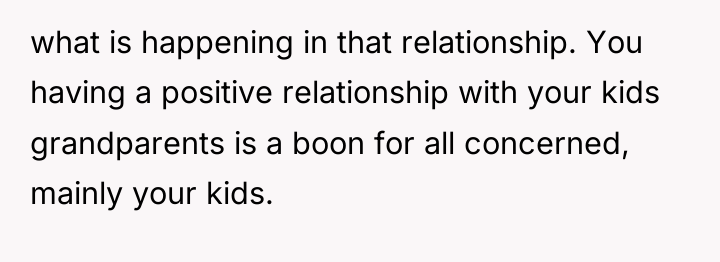 what is happening in that relationship. You having a positive...