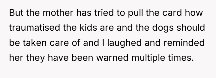 But the mother has tried to pull the card how...