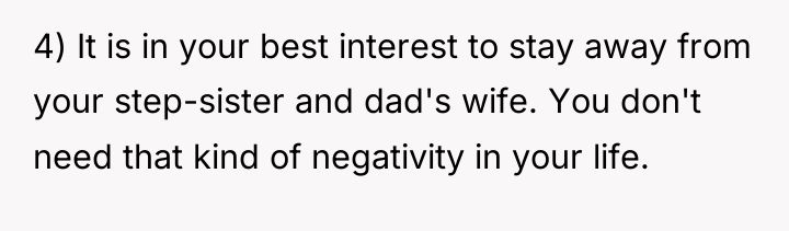 4) It is in your best interest to stay away...