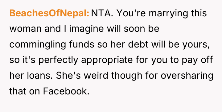 BeachesOfNepal NTA. You're marrying this woman and I imagine will...