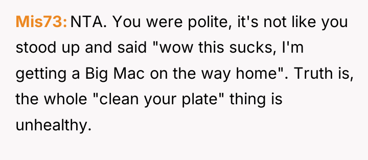 Mis73 NTA. You were polite, it's not like you stood...