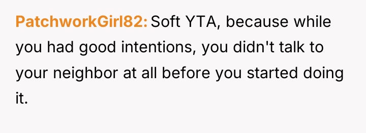 PatchworkGirl82 Soft YTA, because while you had good intentions, you...