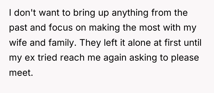 I don't want to bring up anything from the past...