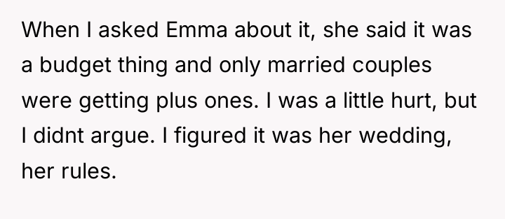 When I asked Emma about it, she said it was...