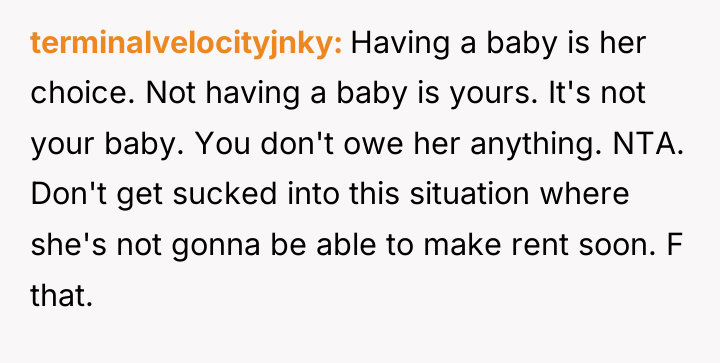 terminalvelocityjnky Having a baby is her choice. Not having a...