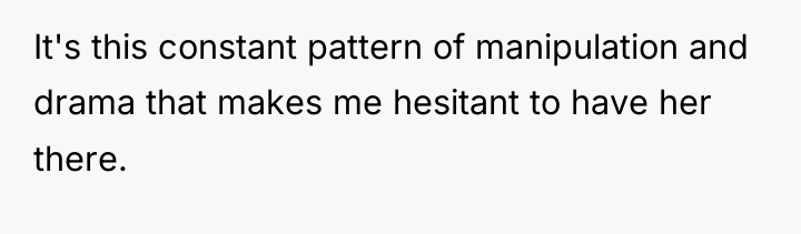 It's this constant pattern of manipulation and drama that makes...