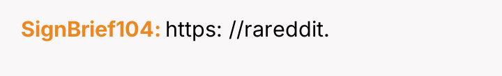 SignBrief104 https: //rareddit.