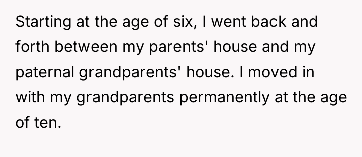 Starting at the age of six, I went back and...