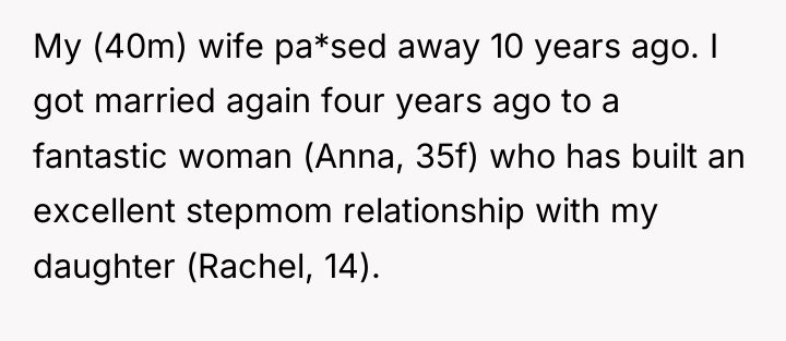 My (40m) wife pa*sed away 10 years ago. I got...