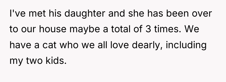 I've met his daughter and she has been over to...