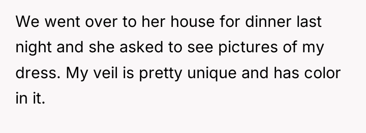 We went over to her house for dinner last night...