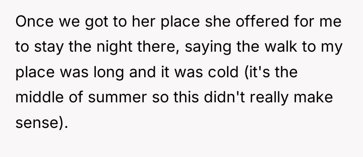 Once we got to her place she offered for me...