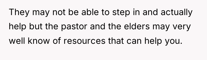 They may not be able to step in and actually...