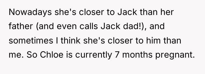 Nowadays she's closer to Jack than her father (and even...