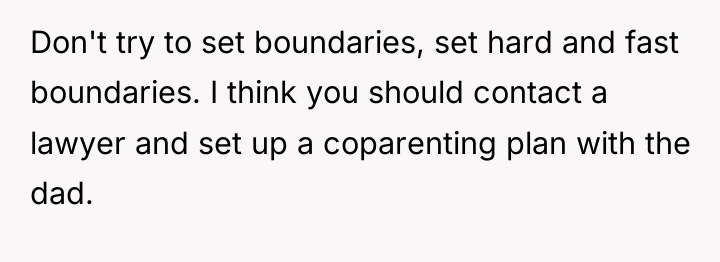 Don't try to set boundaries, set hard and fast boundaries....