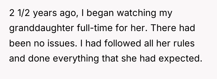 2 1/2 years ago, I began watching my granddaughter full-time...
