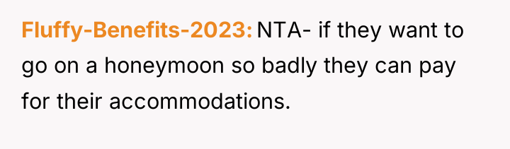 Fluffy-Benefits-2023 NTA- if they want to go on a honeymoon...