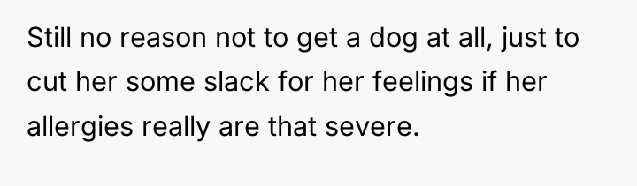 Still no reason not to get a dog at all,...