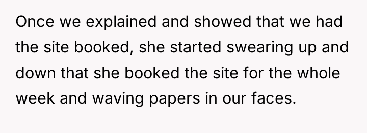 Once we explained and showed that we had the site...