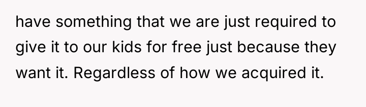 have something that we are just required to give it...