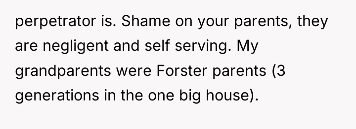 perpetrator is. Shame on your parents, they are negligent and...
