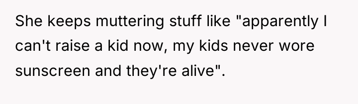 She keeps muttering stuff like "apparently I can't raise a...