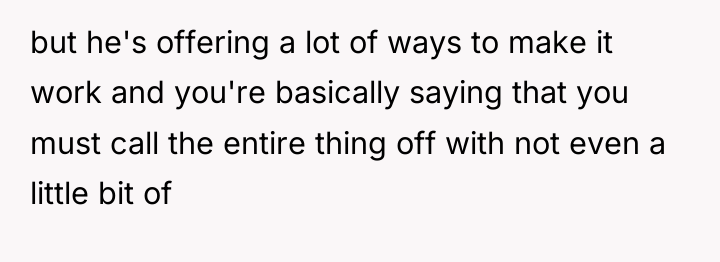 but he's offering a lot of ways to make it...