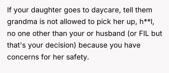 If your daughter goes to daycare, tell them grandma is...