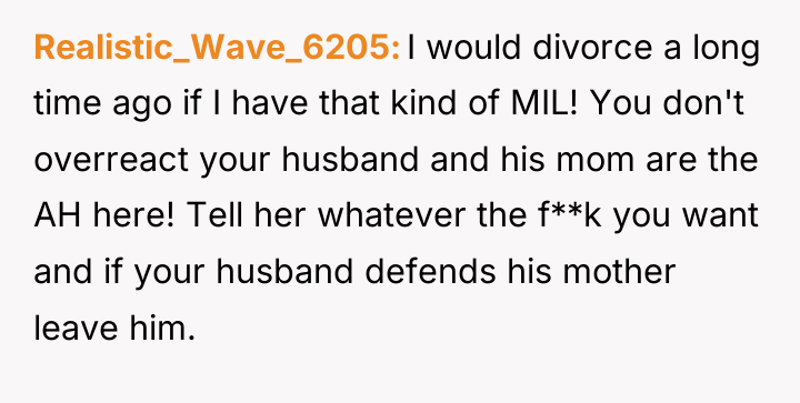 Realistic_Wave_6205 I would divorce a long time ago if I...