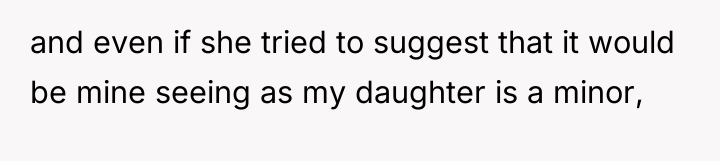and even if she tried to suggest that it would...