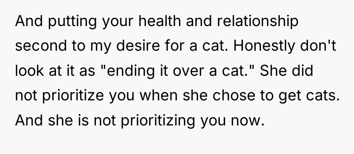 And putting your health and relationship second to my desire...