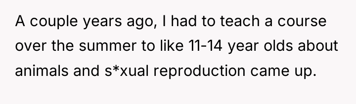 A couple years ago, I had to teach a course...
