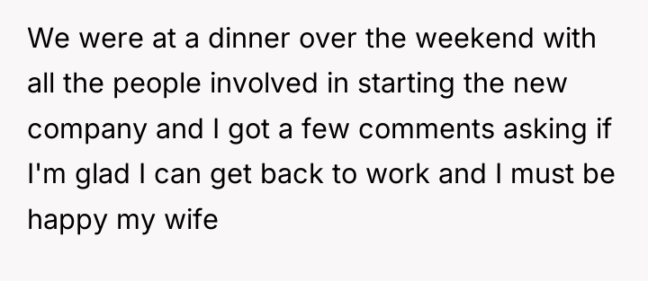We were at a dinner over the weekend with all...
