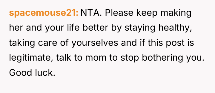 spacemouse21 NTA. Please keep making her and your life better...