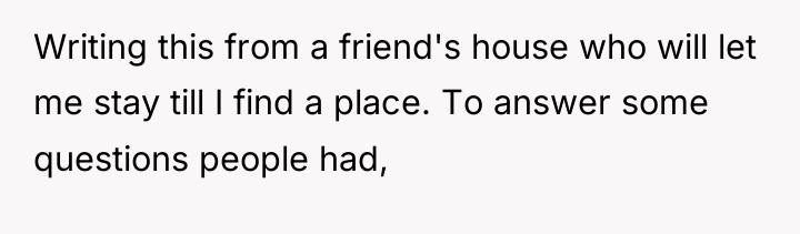 Writing this from a friend's house who will let me...