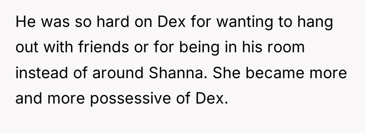 He was so hard on Dex for wanting to hang...