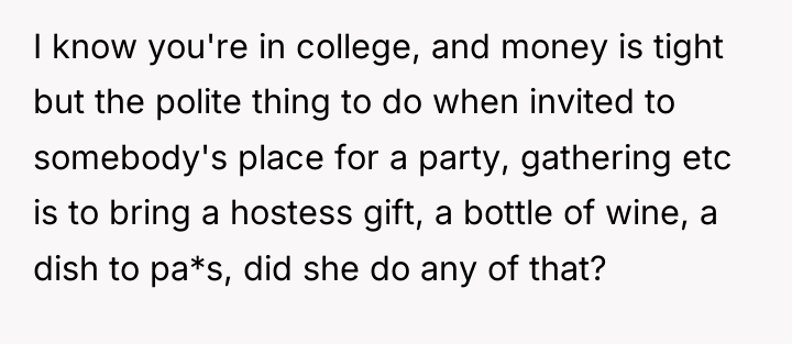 I know you're in college, and money is tight but...