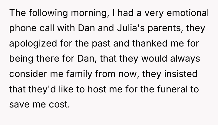 The following morning, I had a very emotional phone call...