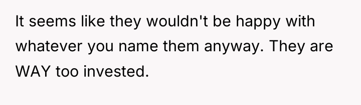 It seems like they wouldn't be happy with whatever you...