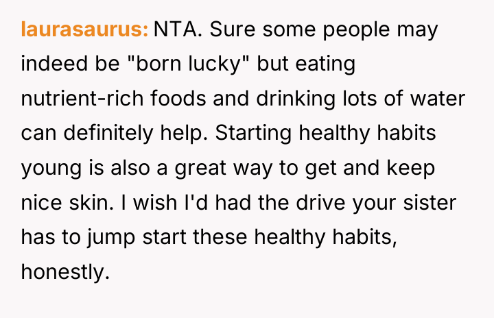 laurasaurus NTA. Sure some people may indeed be "born lucky"...