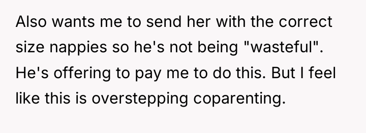 Also wants me to send her with the correct size...