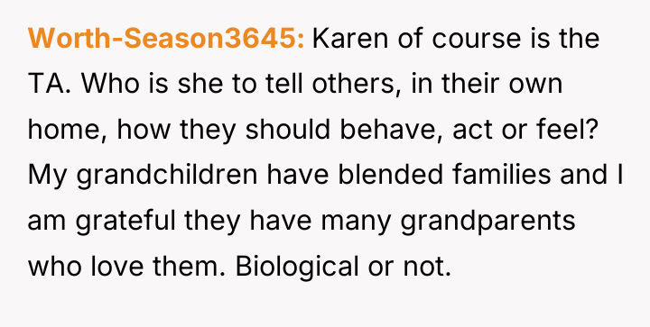 Worth-Season3645 Karen of course is the TA. Who is she...