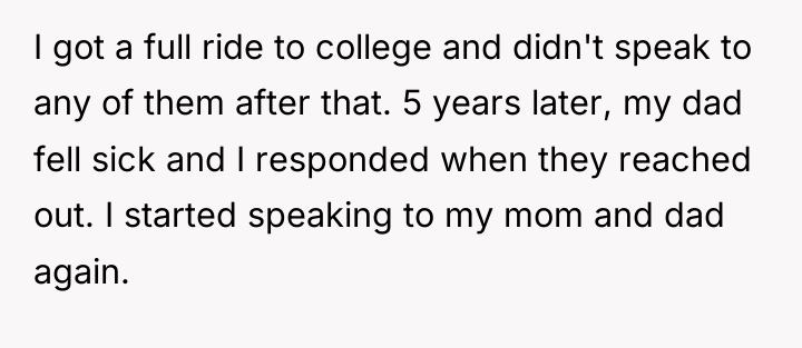 I got a full ride to college and didn't speak...
