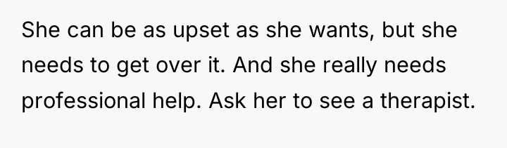She can be as upset as she wants, but she...